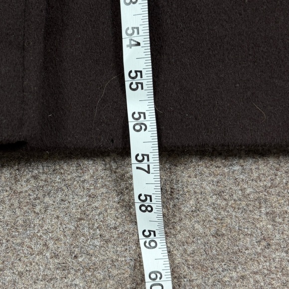 VTG Charles Klein Brown Wool Floor Length Double Breasted Belted Coat Women’s 3X - Picture 12 of 13